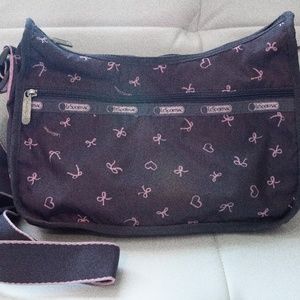 LeSportsac Cross Body Purse Bag Dancing Bows